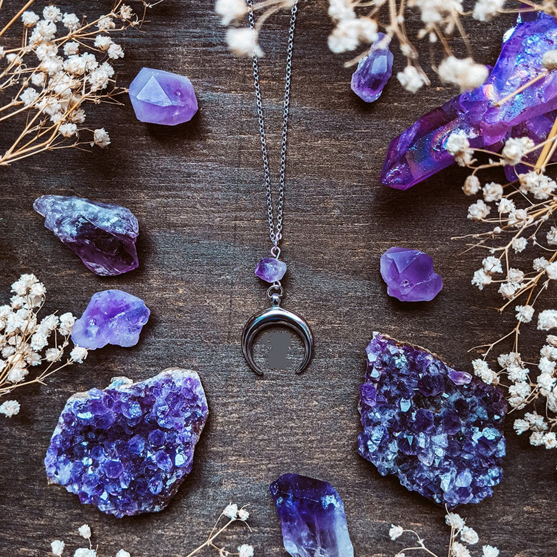 Amethyst Moon Necklace