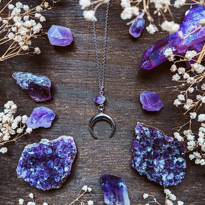 Amethyst Moon Necklace