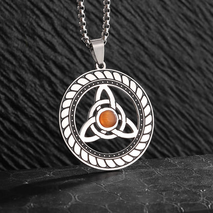 Stainless Steel Triquetra Knot Necklace