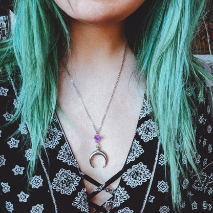 Amethyst Moon Necklace
